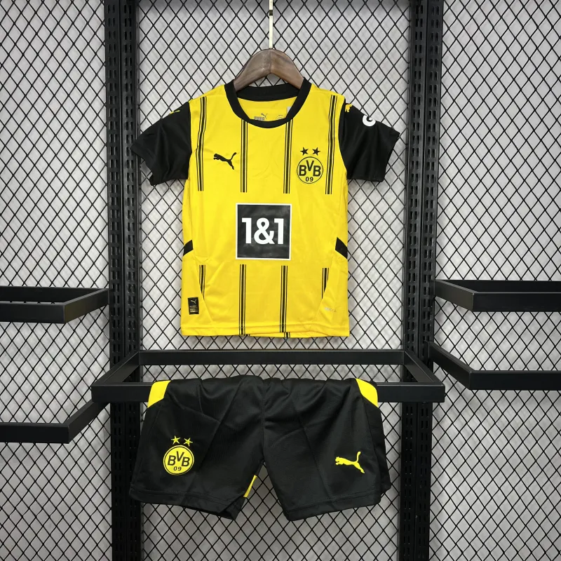24-25 Borussia Dortmund Home Kids Kit Jersey+Shorts