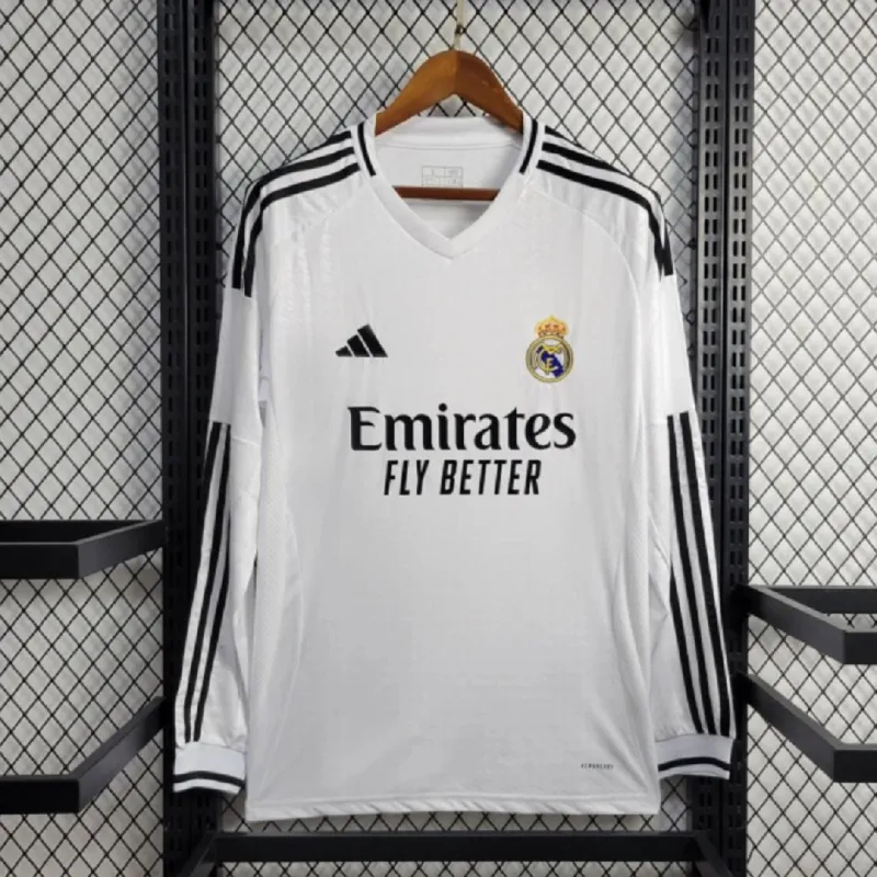24-25 Real Madrid Home Long Sleeve Replica Jersey