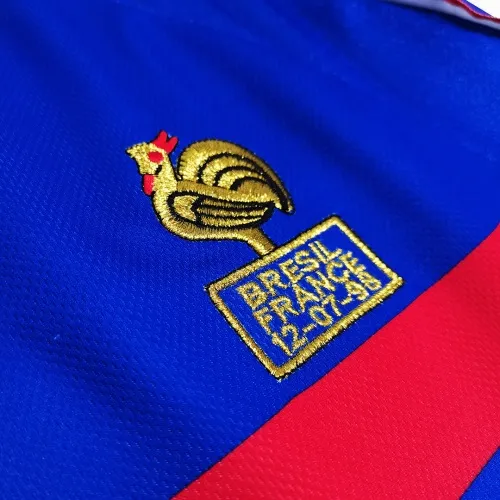 1998 France Retro Jersey Long Sleeve World Cup