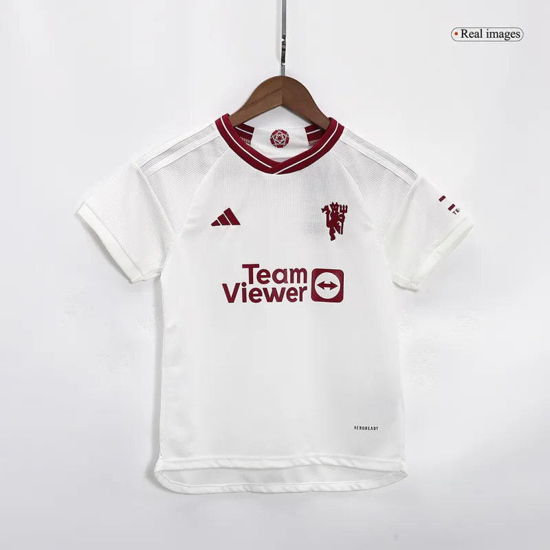 23-24 Kids Manchester United Third Away Jersey Kit