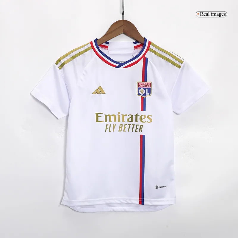 23-24 Kids Olympique Lyonnais Home Kit Jersey+Shorts