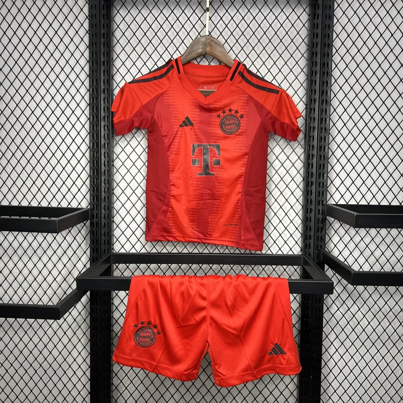 24-25 Bayern Munich Home Soccer Kids Kit Jersey+Shorts
