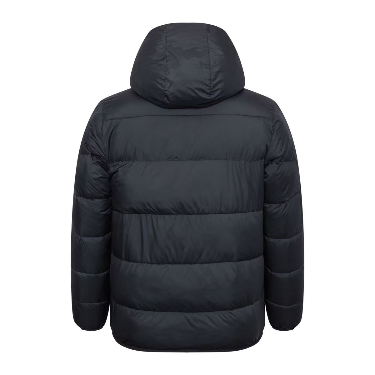 Manchester United 2024/25 Winter Puffer Jacket – Black & Red Tezos Logo | Fan Version Down Coat