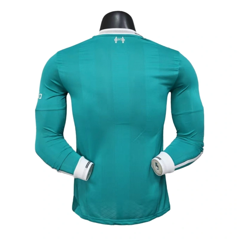 Liverpool Long Sleeve Third away green football jersey 2025-26 Player version