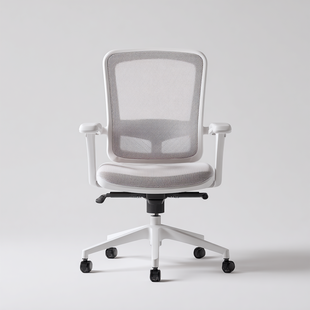 Chaise de bureau ergonomique minimaliste en maille avec accoudoirs réglables