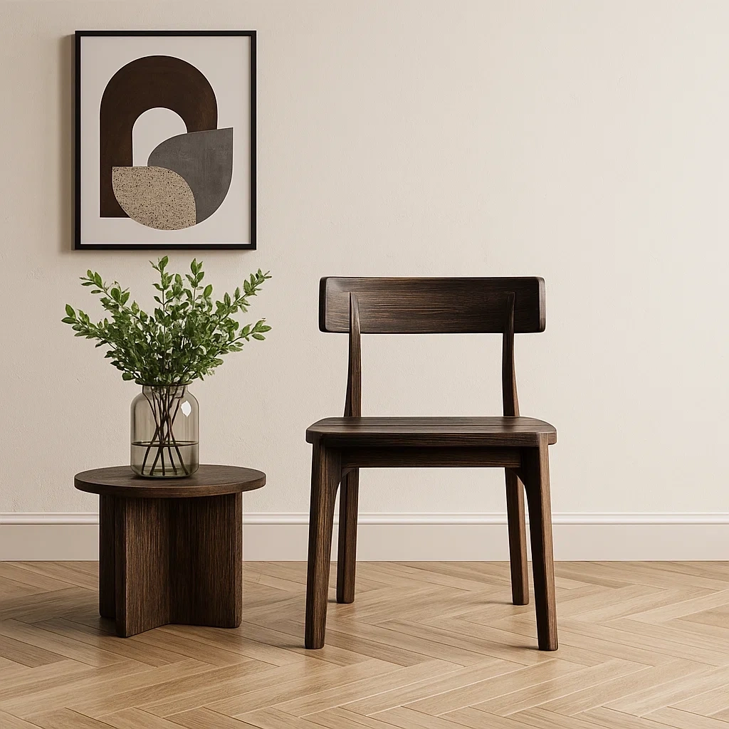 chaise de salle à manger minimaliste en bois