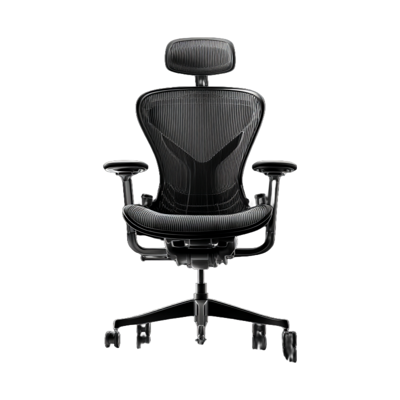 Chaise de bureau ergonomique en maille avec appui-tête réglable