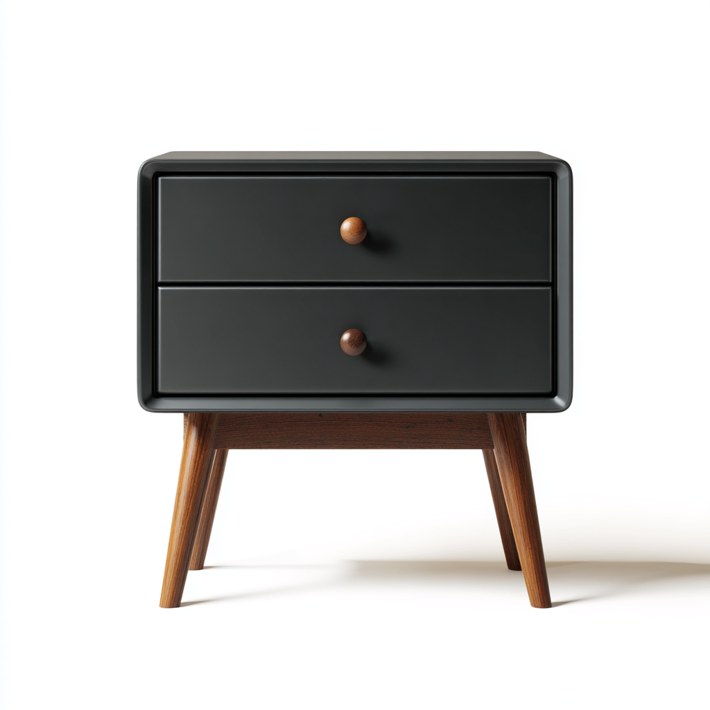 Table de chevet moderne avec deux tiroirs