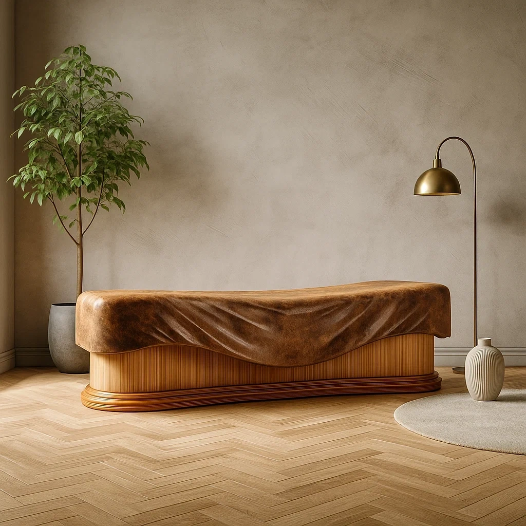 banc design moderne avec assise ondulée