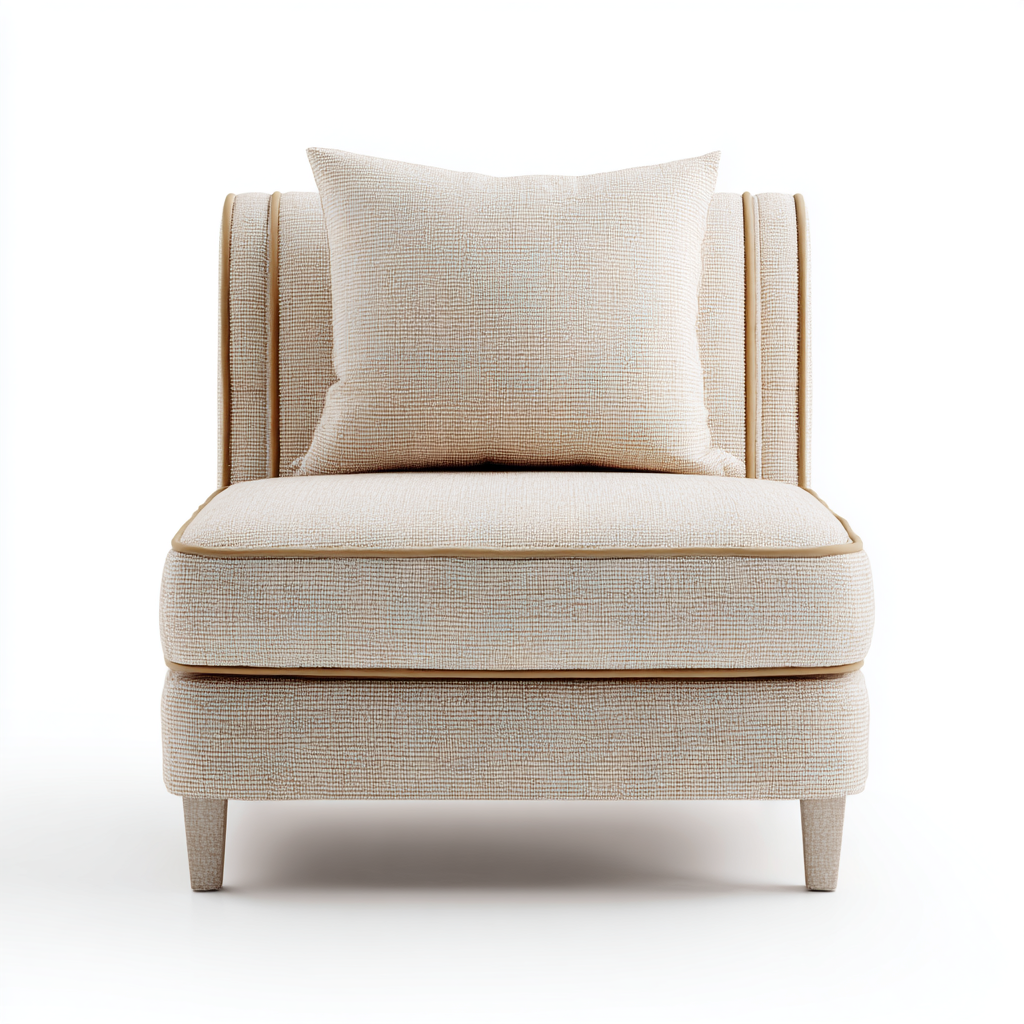 fauteuil rembourré avec coussin