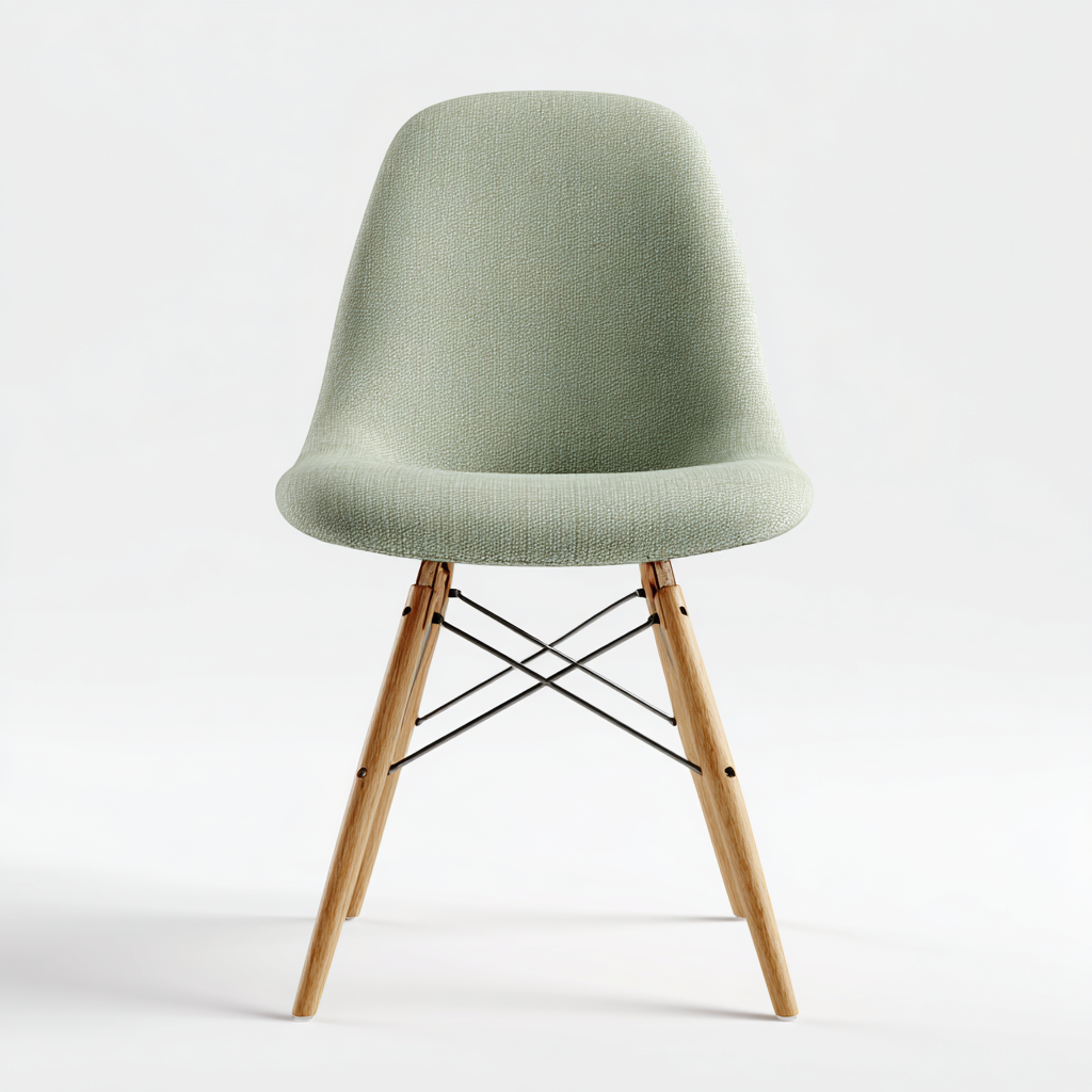 chaise de salle à manger en tissu et bois