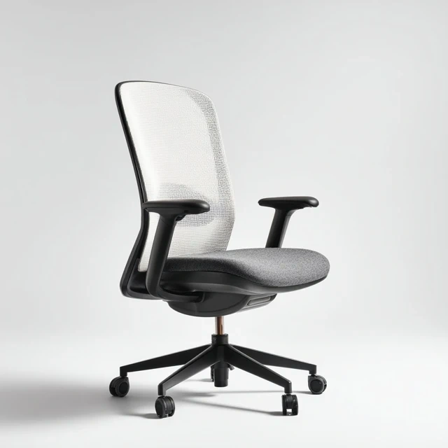 Chaise de bureau ergonomique en maille respirante avec accoudoirs