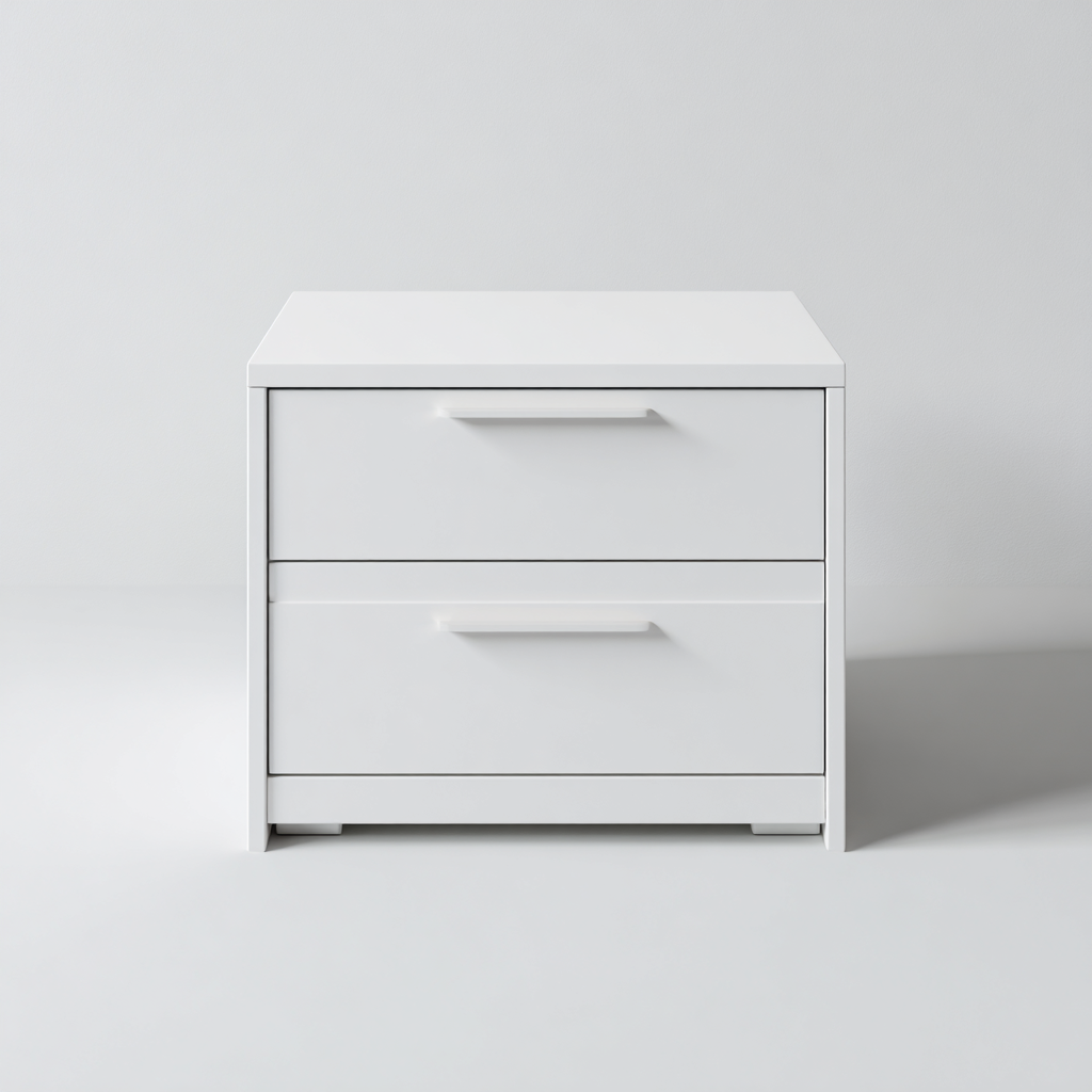 Table de chevet moderne avec deux tiroirs
