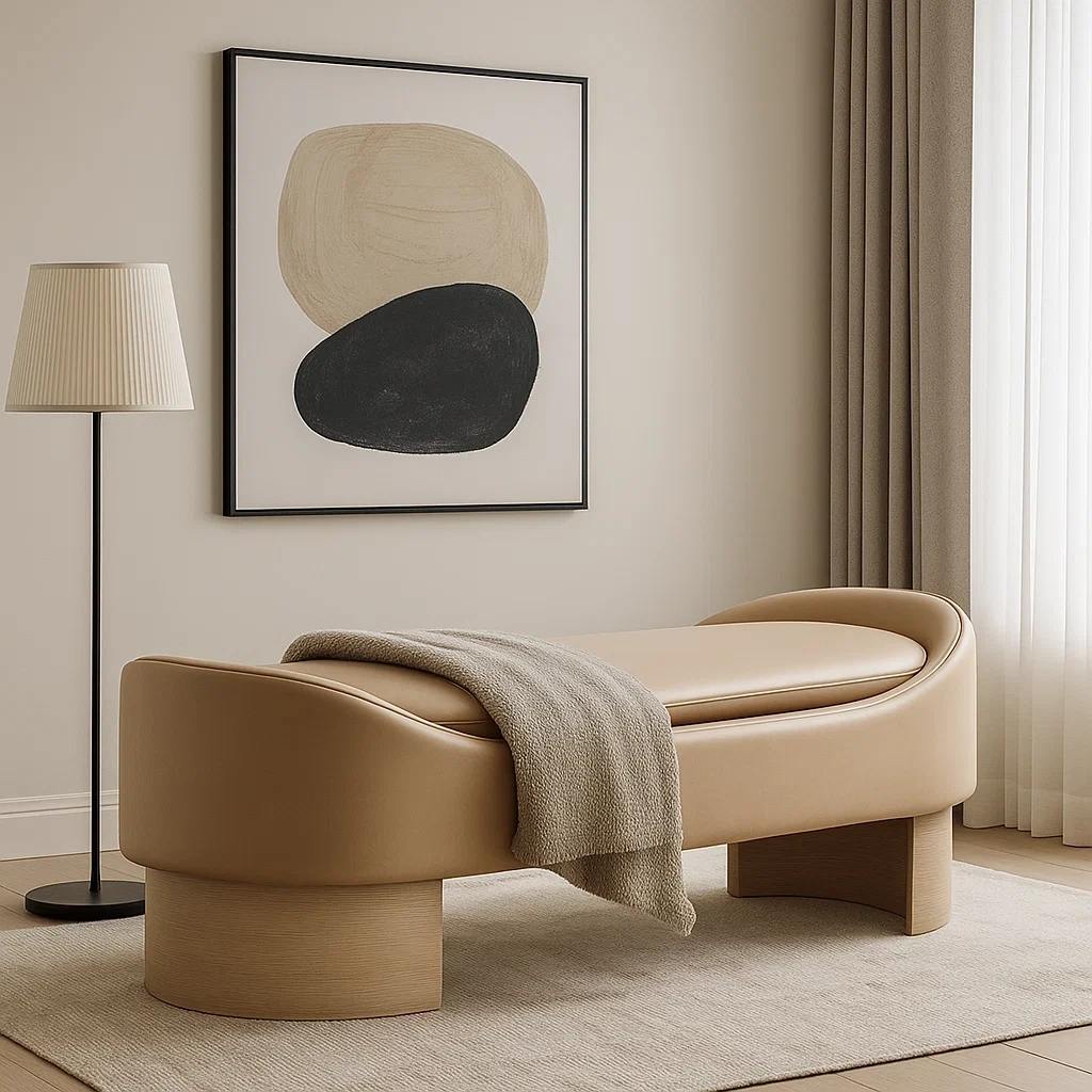 banc en cuir design moderne