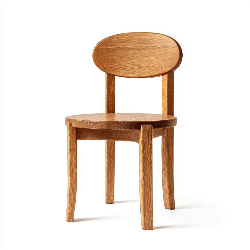 Chaise de salle à manger en bois massif style minimaliste