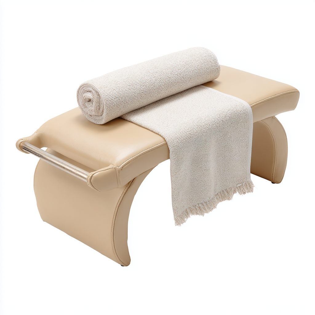 banc en cuir avec support pour couverture