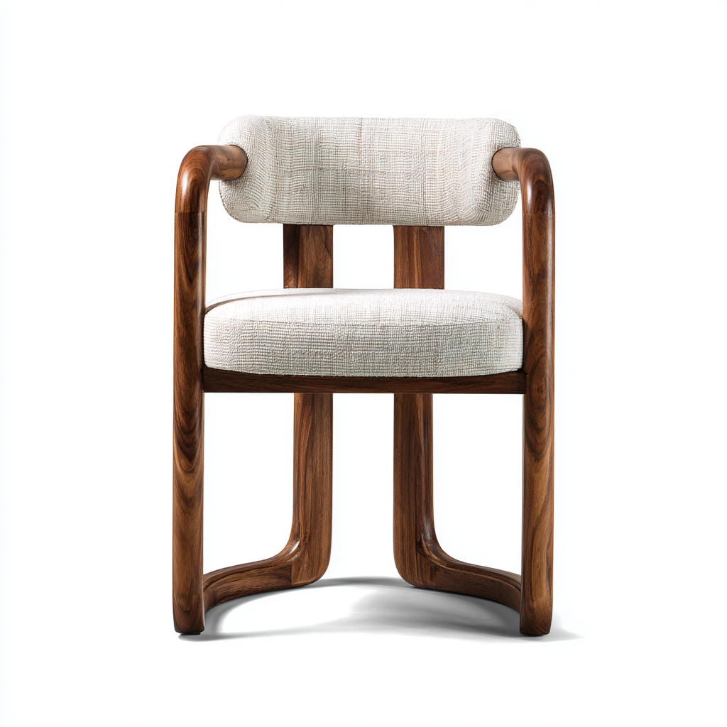 chaise de salle à manger avec accoudoirs en bois