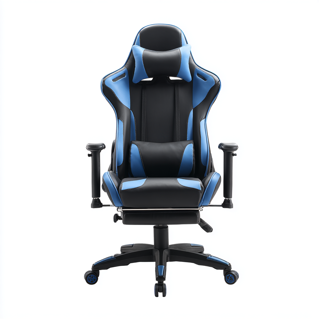 Chaise de bureau gaming ergonomique avec repose-pieds