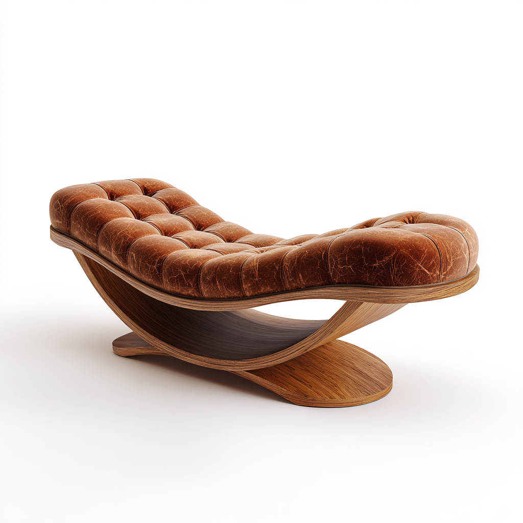 banc ondulé rembourré capitonné