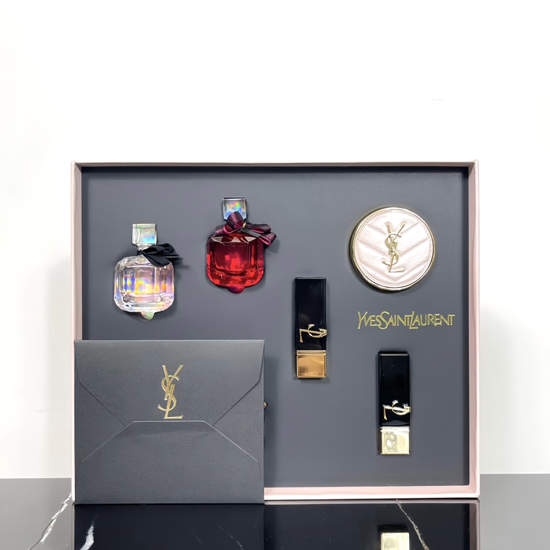 YSL Pink Gift Box with 7-piece Romantic Goddess Set