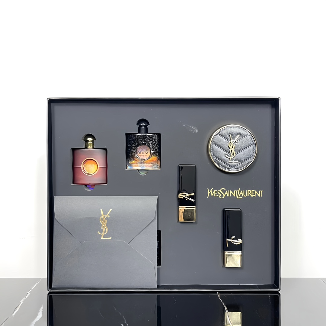YSL Black Gift Box with 7-piece Romantic Goddess Set