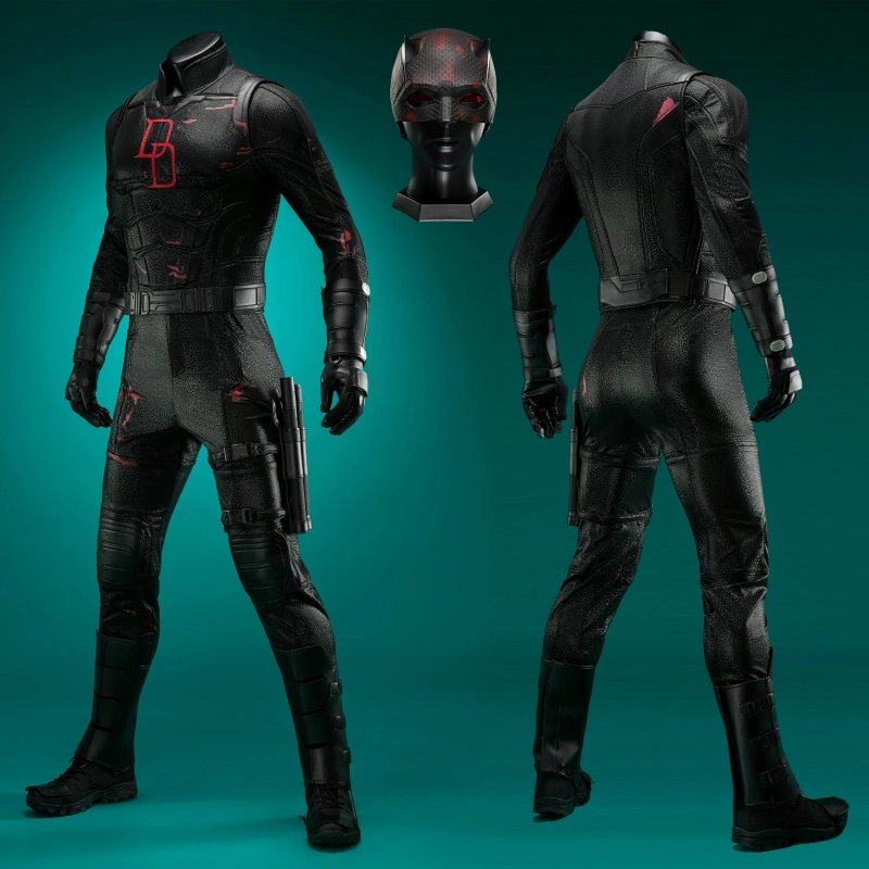 Daredevil: Born Again Season 2 Costume Cosplay Black Suit Matt Murdock Upgrade Ver. Unibuyplus