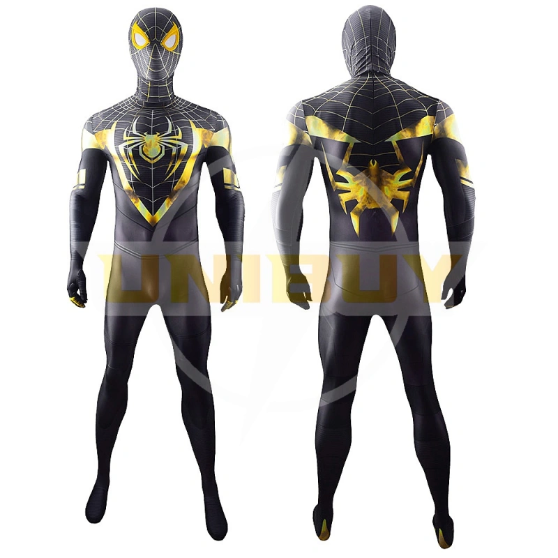 Spider-man PS5 Costume Cosplay Miles Morales Unlocking Golden Suit Bodysuit For Men Kids Unibuy