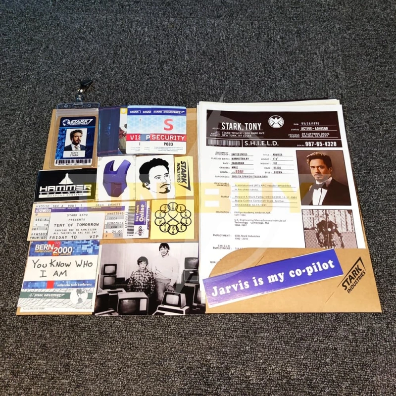 Iron Man Files S.H.I.E.L.D. Tony Stark Paper Props Movie Props Unibuy