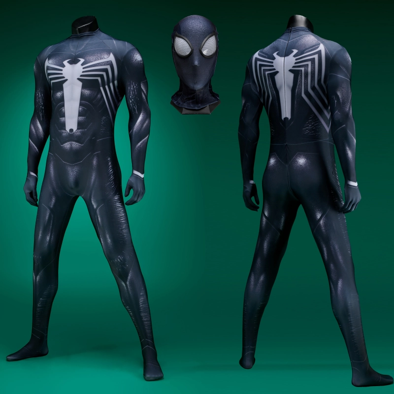 Marvel's Spider-Man 2 Venom Black Symbiote Suit Costume Cosplay UnibuyPlus
