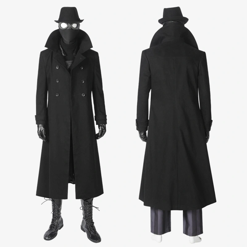 Spider-Man Into the Spider-Verse Spider-Man Noir Cosplay Costume Coat Outfit Unibuyplus