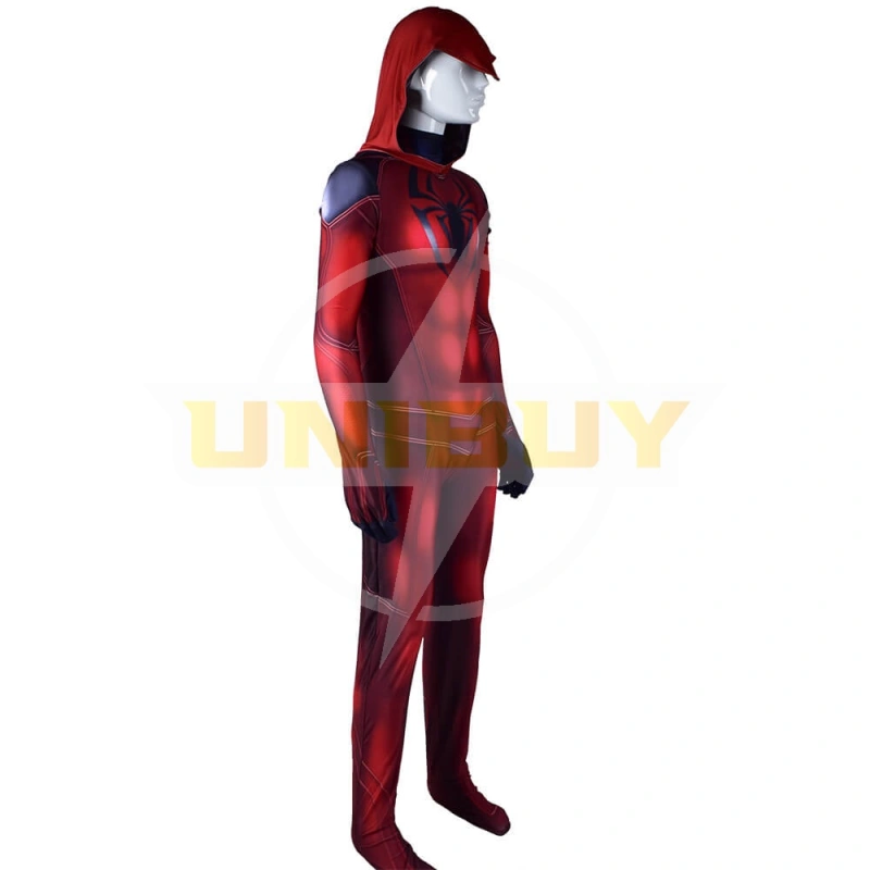 Spider-Man PS4 Scarlet Spider Kaine Parker Costume Cosplay Bodysuit For Kids Adult Unibuyplus