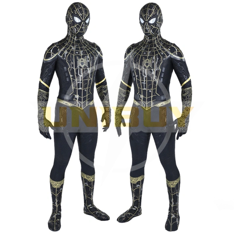 Spider-Man 3 Costume Cosplay Suit Peter Parker Black Jumpsuit For Men Kids Unibuy