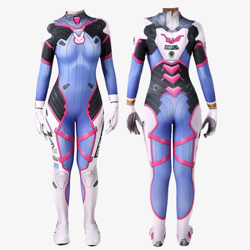 Overwatch D.VA Costume Suit Cosplay Jumpsuit Bodysuit For Kids Adult Unibuy