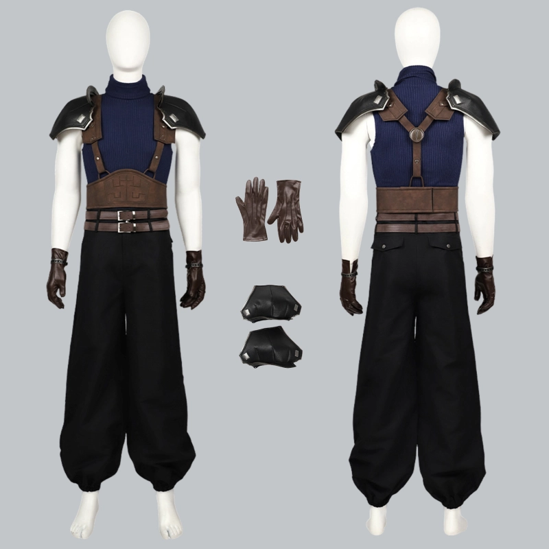 Final Fantasy VII Zack Fair Costume Cosplay Suit Blue Ver. Unibuyplus