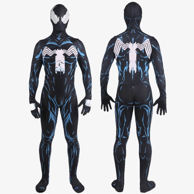Venom Symbiote Spiderman SuperHero Cosplay Costume Halloween Jumpsuit Unibuyplus