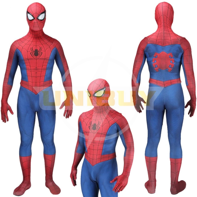 Spider Man PS4 Classic Suit Peter Parker Cosplay Costume For Kids Adult Unibuyplus
