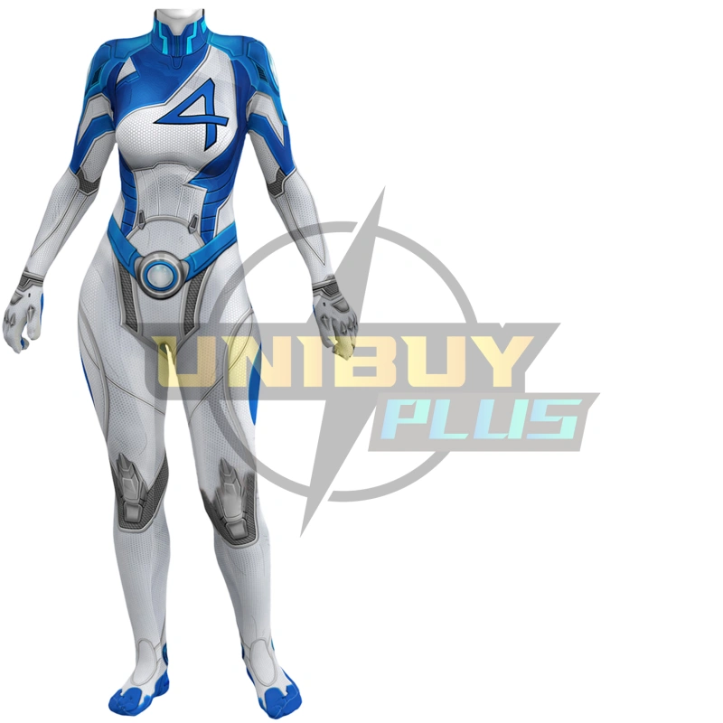 Fantastic Four Invisible Woman 001 Costume Cosplay Suit Bodysuit For Kids Adult Unibuyplus