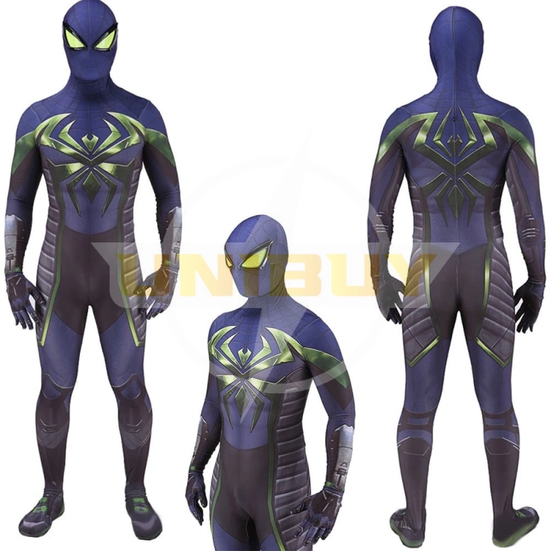 Spider-man PS5 Miles Morales Costume Cosplay Purple Reign Suit For Kids Adult Unibuyplus