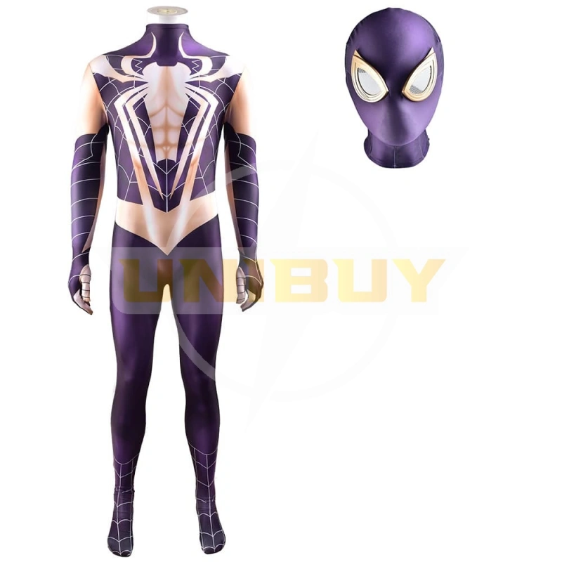 Spider-Man PS4 Black Stealth Big Time Suit Cosplay Costume Unibuy