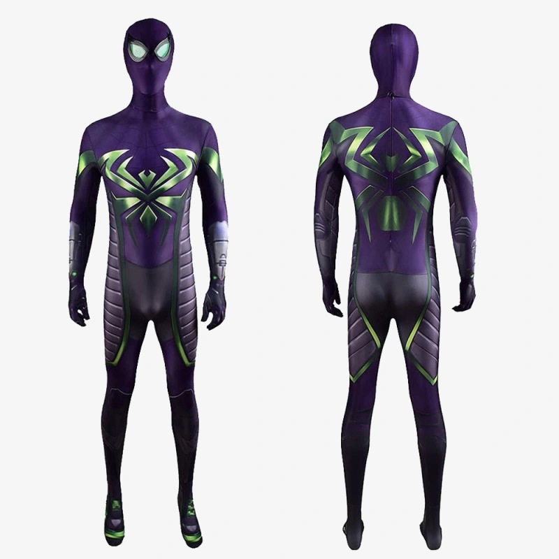 Spider-man PS5 Costume Cosplay Miles Morales Purple Reign Suit Unibuy