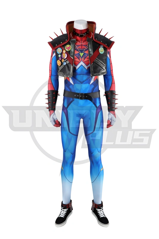 Marvel Rivals Spider Punk 2099 Cosplay Costume Suit Unibuyplus
