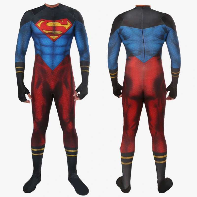 Young Justice Superboy Cosplay Costume Kon-El Jumpsuit Bodysuit Unibuyplus