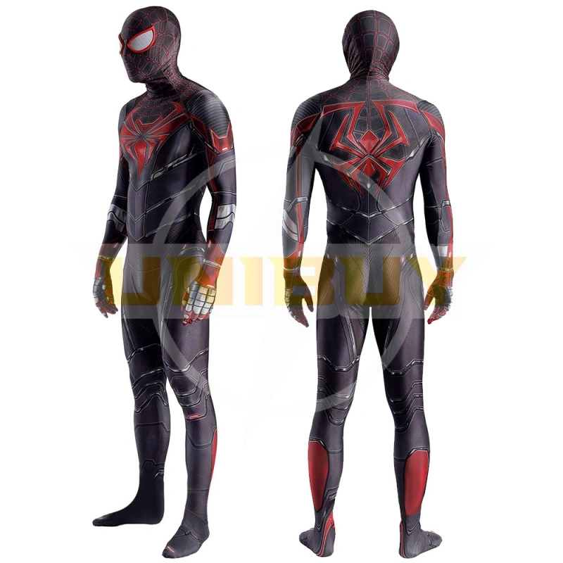 Spider-man PS5 Miles Morales Advanced Suit Costume Cosplay Bodysuit For Men Kids Unibuyplus