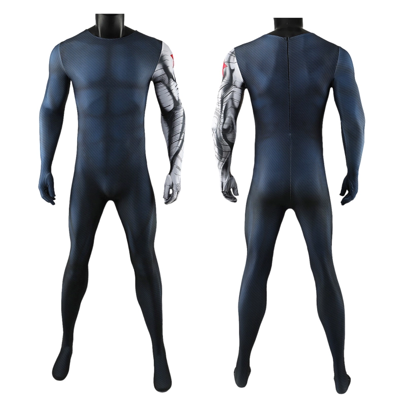 Captain America: The Winter Soldier Costume Cosplay Suit Bucky Barnes Bodysuit For Kids Adult Unibuyplus