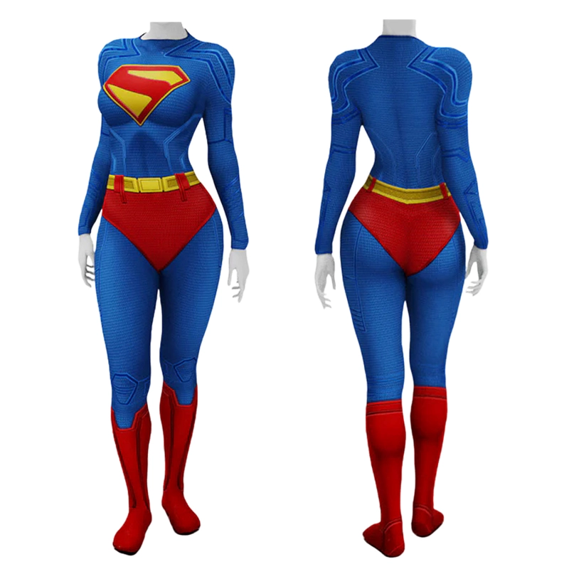 Superman: Legacy Female Ver Costume Cosplay Suit Bodysuit For Kids Adult Unibuyplus