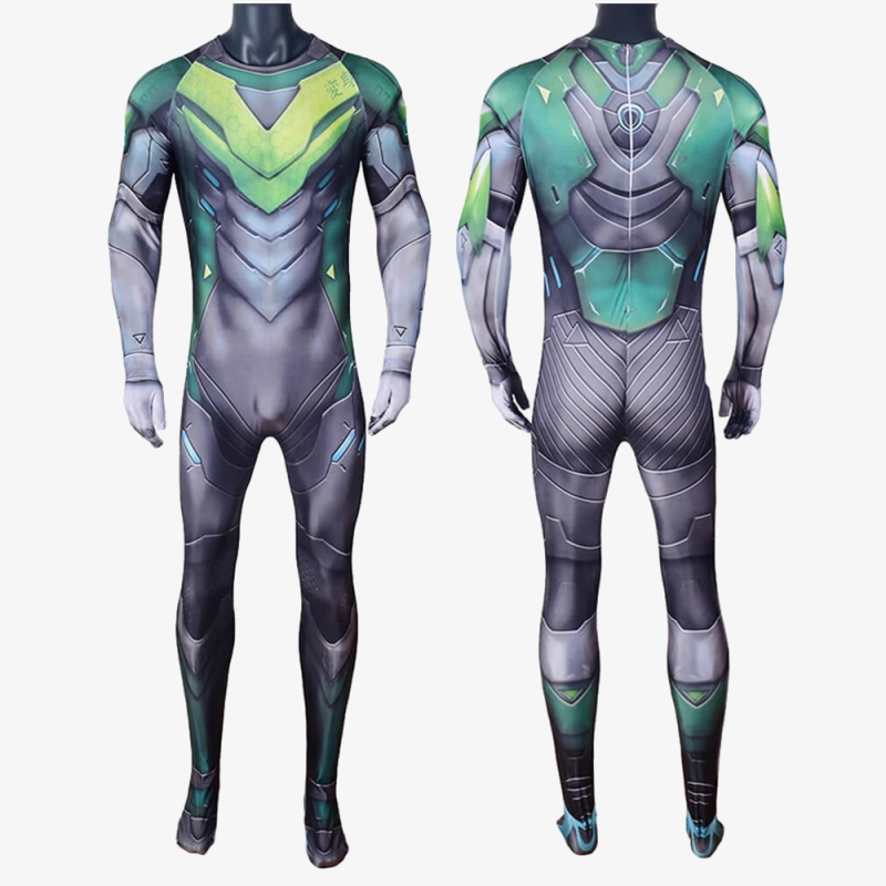 Overwatch Genji Costume Cosplay Bodysuit Jumpsuit For Kids Adult Unibuy