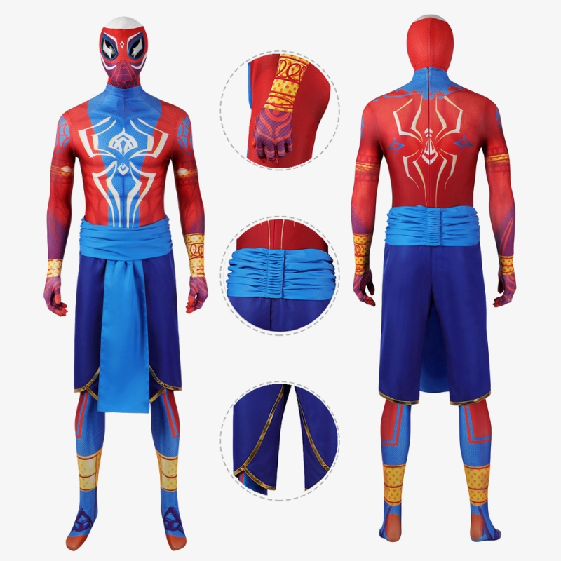 Spider-Man India Pavitr Prabhakar Bodysuit Costume Cosplay Spider-Man: Across The Spider-Verse Suit Unibuyplus