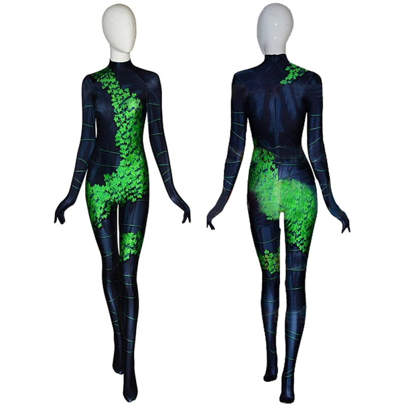 Birds of Prey Poison Ivy Costume Cosplay Suit Bodysuit For Kids Adult Unibuyplus