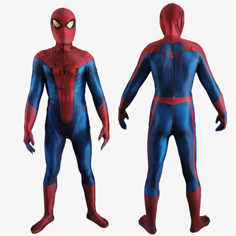 Amazing Spiderman Costume Cosplay Suit Peter Parker Bodysuit For Men Kids Unibuyplus