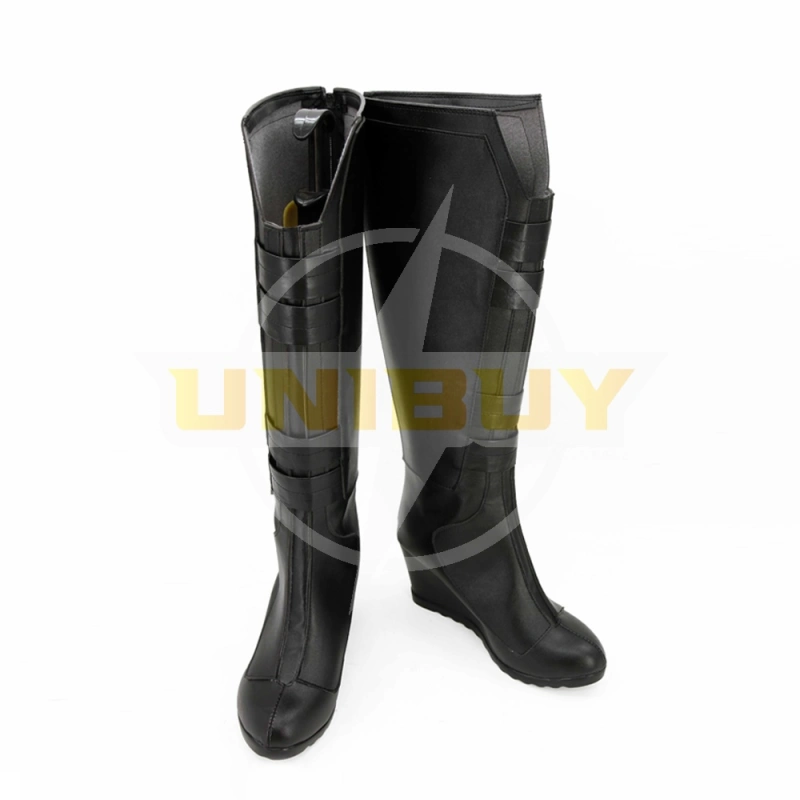 Captain America :Civi War Black Widow Cosplay Shoes Black Long Women Boots Unibuy